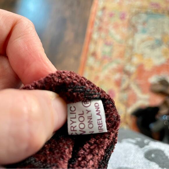 Vintage Mary Flaherty Ireland Wool Wrap Tapestry Fringe Purple Green Maxi Skirt - Picture 10 of 10